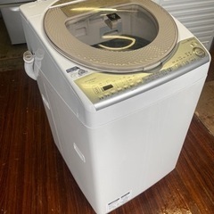 北九州市内配送無料 保証付き ES-TX8B-N 縦型洗濯乾燥機 ゴールド