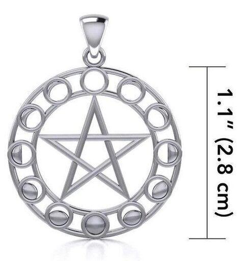 PS Phases of the 12Moon Pentacle Pendant