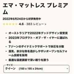 エマスリーブ|クイーンベッドフレーム&プレミアムマットレス&ピロー
