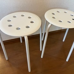 椅子　丸椅子　チェア　IKEA 【2脚セット】