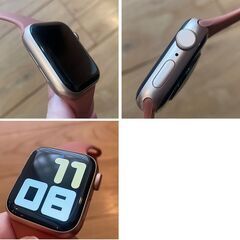 Apple Watch SE ( GPSモデル) - 40mm ゴールドアルミニウムとチャコールブレイデッドソロループ