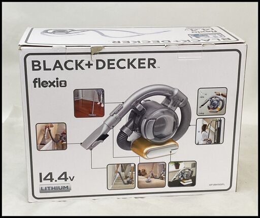 未使用 ブラック＆デッカー 14.4V HFVB415OFL B\u0026D クリーナー コードレス サイクロン リチウムフレキシー2 オレンジ BLACK+DECKER