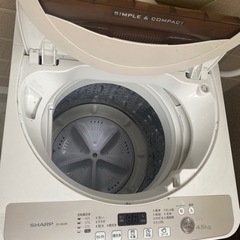 SHARP4.5kg 洗濯機