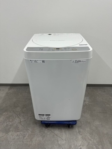 商談中 IPK169 全自動洗濯機 2019年製 SHARP 5.5kg ガンコ汚れも強力に分解高濃度洗浄 風乾燥機能搭載 洗濯機【ES-GE5C-W】