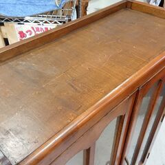 昭和レトロ｜鍵欠品｜ガラス扉｜キャビネット