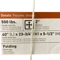 【未使用品】curt 18153 カーゴキャリア 折り畳み式 2インチ/50.8mm 引き取り限定　神奈川県横須賀市