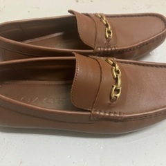 極美品◇COACH コーチ シグネチャーチェーン ドライバー ビットローファー