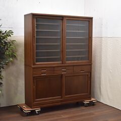 ≪zyt1281ジ≫ 静岡家具製作所 食器棚 フレックス2D ダイニングボード45 4尺5寸巾 幅135cm レトロ/ビンテージ/家具 50908-07