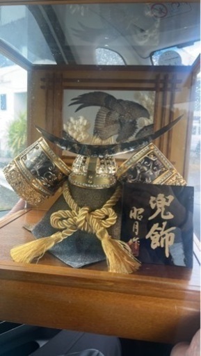 お祝い　美品　兜飾　昭月作　かぶと　カブト飾り　こどもの日