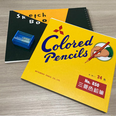 【取引中】色鉛筆 (スケッチブック、鉛筆削りおまけ)