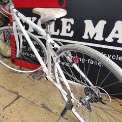 中古　クロスバイク　白