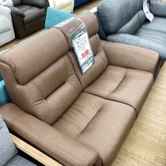 KA-64【新入荷 リサイクル品】ハイバック 2シーターソファ ブラウン