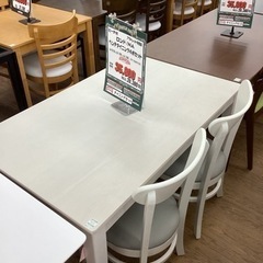 KB-4【新入荷　アウトレット】ロンド　ベンチダイニング4点セット　白系