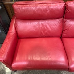 ☆ジモティ割あり☆ ニトリ 二人掛けソファー ピンク系 H65×W138×D77 