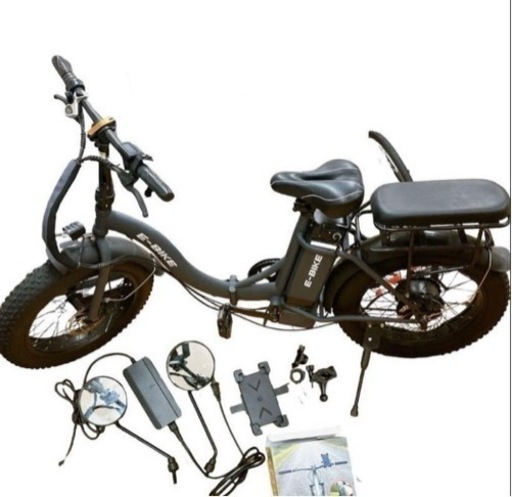 【動作品】 E-BIKE フル電動自転車 SHIMANO モデル Model 36V 10AH ALX075-01 23年4月購入 自転車 ブラック 中古 現状品