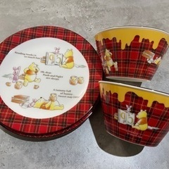 【中古】プーさん 食器4点