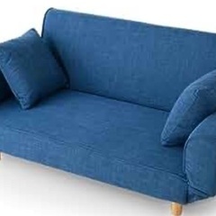 ほぼ新品の青いソファ