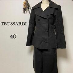 【ネット決済・配送可】TRUSSARDIレザージャケットスーツLサイズ