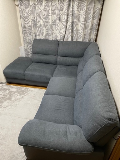 【美品】ニトリ⭐︎布張りカウチソファ