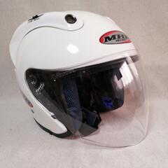 MHRヘルメット　ｌサイズ　ミラーシールド付　ジェットヘルメット　