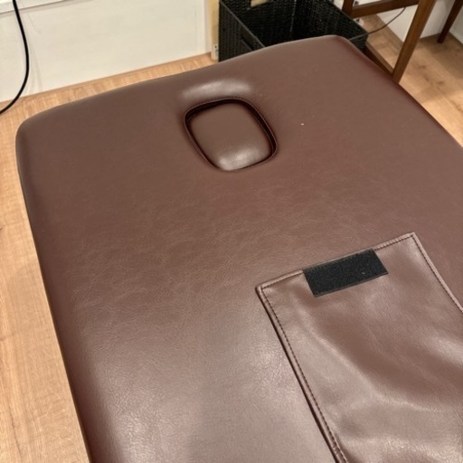 電動昇降マッサージベッドEX ダークブラウン（フェイスマット