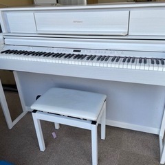 中古美品、木製鍵盤 珍しい白いRoland LX705-GPSR...