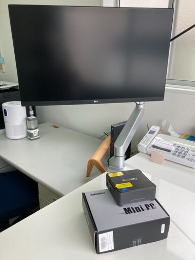 LG　PCモニター+モニターアーム+miniPC