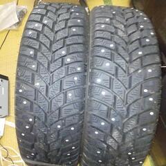 185/65R14スパイクタイヤ2本新品、2本ワンシーズン使用