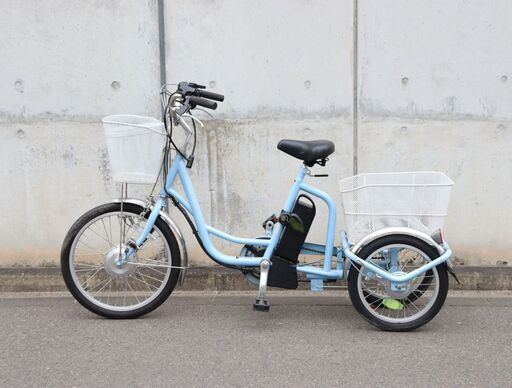 【ヤ取終了2/26】≪U691ジ≫ ミムゴ 電動アシスト三輪自転車 MG-TRM20EB アシらくチャーリー スカイブルー バッテリー他付属 電動自転車/大人用三輪車