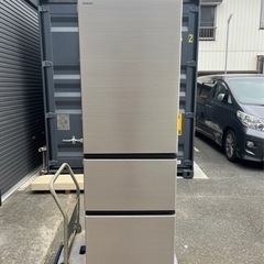 日立 冷蔵庫 幅60cm 375L R-V38KV 3ドア 右開き まんなか野菜室