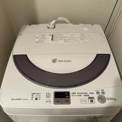 美品！SHARP 全自動洗濯機　ES-GE55N-S