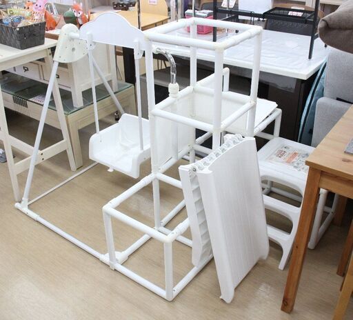 最終値下げ】おりたたみキッズパーク ホワイト ジャングルジム 最終値下げ】おりたたみキッズパーク ホワイト ジャングルジム