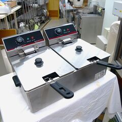 電気フライヤー　二槽式　リユース品