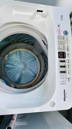 全自動洗濯機 ホワイト HW-T45F [洗濯4.5kg /簡易乾燥(送風機能) /上開き] 2022年製