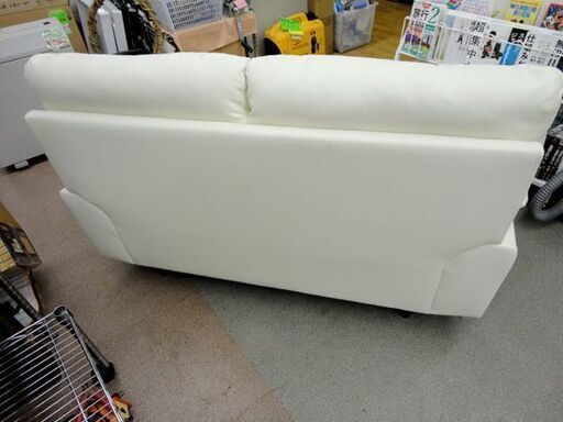 2人掛けソファ ニトリ Nシールド アイボリー ソファー 合成皮革 2人用