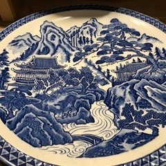 日本風柄の大皿　ブッフェ皿