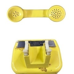 NO.1217 【1980年製】もしもし貯金箱 電話機 公衆電話 ダイヤル式 イエロー アンティーク