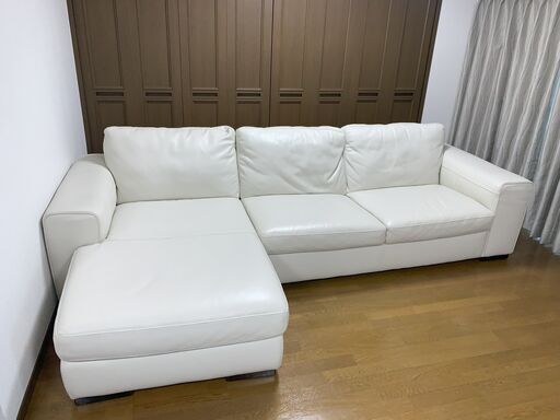 3人掛け革製カウチソファー