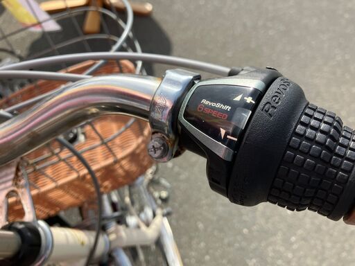 6段ギア オートライト付き 24インチ自転車 No.718○ ※現金、クレジット