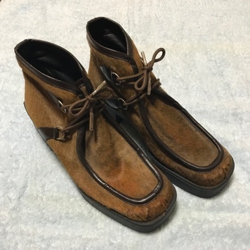 激レア 正規品 フェンディ ハラコショートブーツ 37-38 23-24cm ブラウン