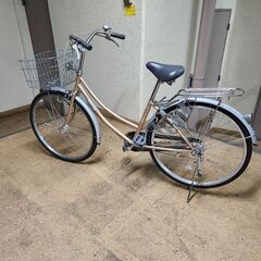 【受け渡し決定】自転車　ママチャリ　シャンパンゴールド