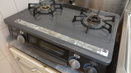 リンナイ ガステーブル 2口ガスコンロ ガスホース付き ※2月下旬引き渡し