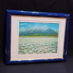 K.Nakai 作家物 サイン 絵画 風景画 花畑 自然 油彩 肉筆 油絵