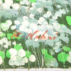 K.Nakai 作家物 サイン 絵画 風景画 花畑 自然 油彩 肉筆 油絵