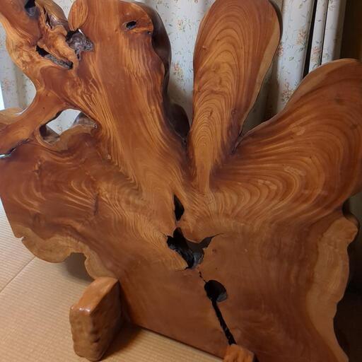 衝立 天然一枚板 衝立 天然木 一枚板 パーテーション 置物 飾り台