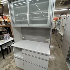 🎠日本製家具🎠2面レンジボード 古賀家具🎠白 ホワイト 食器棚🎠495