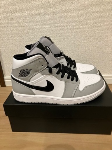 スニーカー NIKE AIR JORDAN 1 MID LIGHT SMOKE GREY