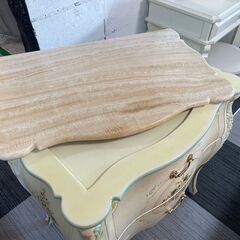 ロココ調　大理石天板　サイドテーブル　ベッドサイド