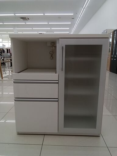 ★ジモティ割あり★ NITORI  レンジ台 ホワイト H101.5×D51×W88.5 クリーニング済み HJ2088