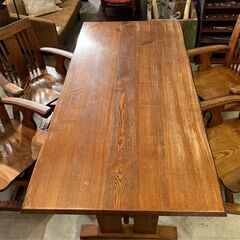 ✨🔔セール中商品！🔔✨天然木  ダイニングテーブルセット イスｘ4 ベンチｘ1